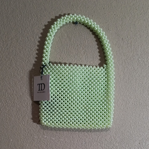 True Decadence Handbags - Pearl-Style Mini Tote Bag in Pale Green